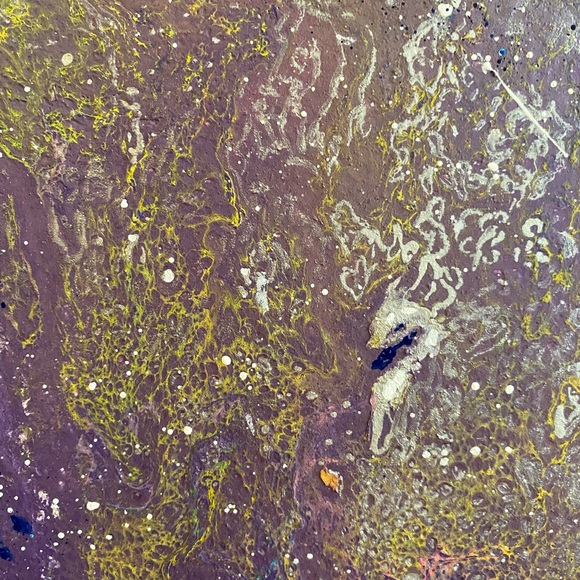 handmade Framed Cardboard Art Modern Acrylic Paint - Picture 8 of 14